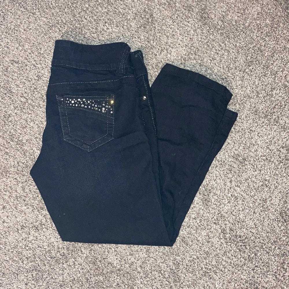 Dark wash studio Y capris from Maurice’s
